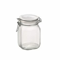 Bormioli Rocco 33.75oz Swing Top Fido Jar | White Top