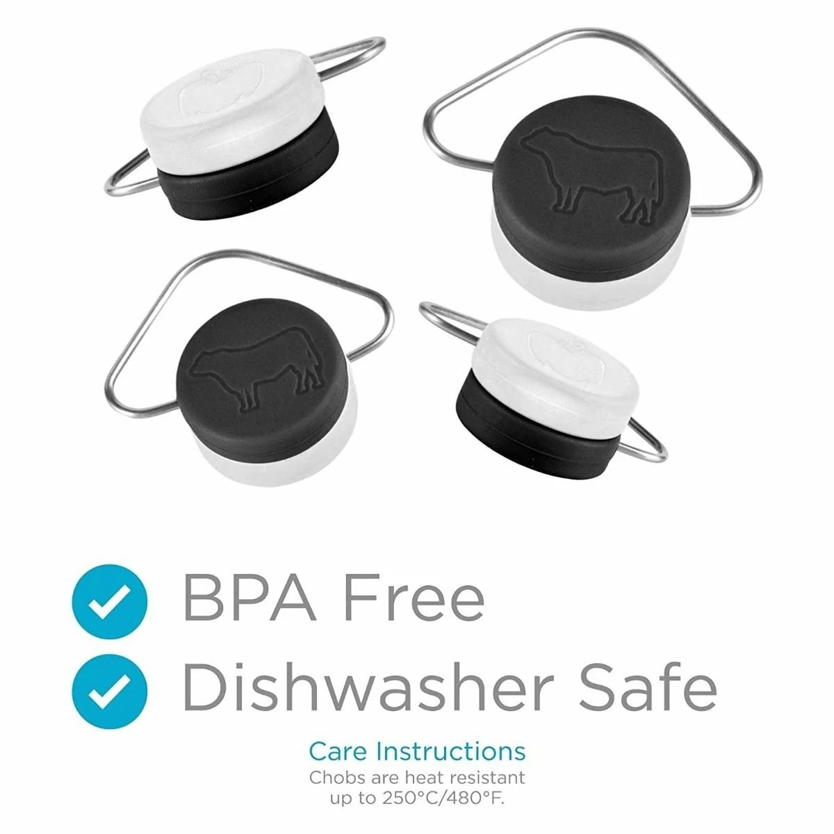 Dreamfarm Chobs Non-Slip Chopping Board Feet| Black / White - Image 4