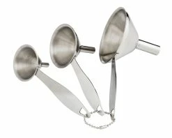 Harold Import Company Harold Imports 3-Piece Stainless Steel Condiment Funnels