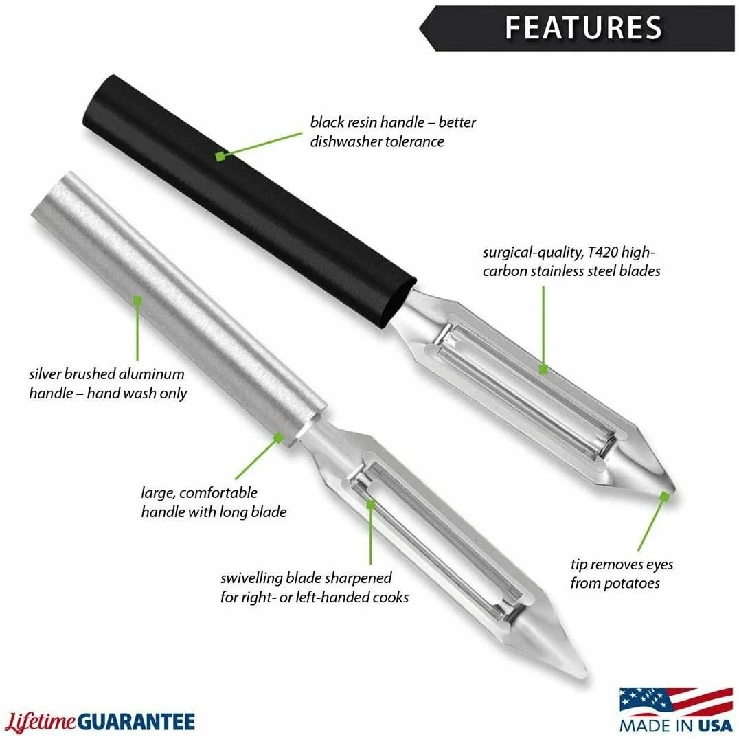 Rada Cutlery Deluxe Vegetable Peeler | Silver - Image 4