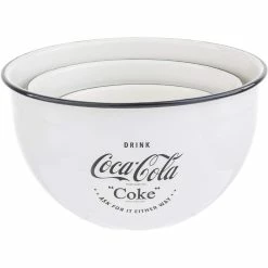 TableCraft Enamel Mixing Bowls (Set Of 3) | Coca-Cola