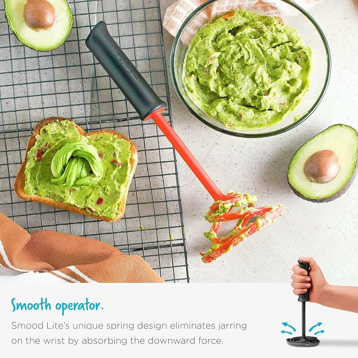 Dreamfarm Smood Lite Potato Masher | Red - Image 4