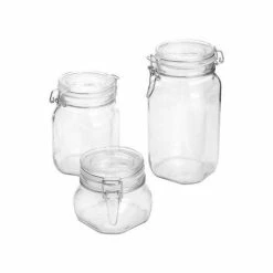 Bormioli Rocco 3-Piece Swing Top Fido Jar Set