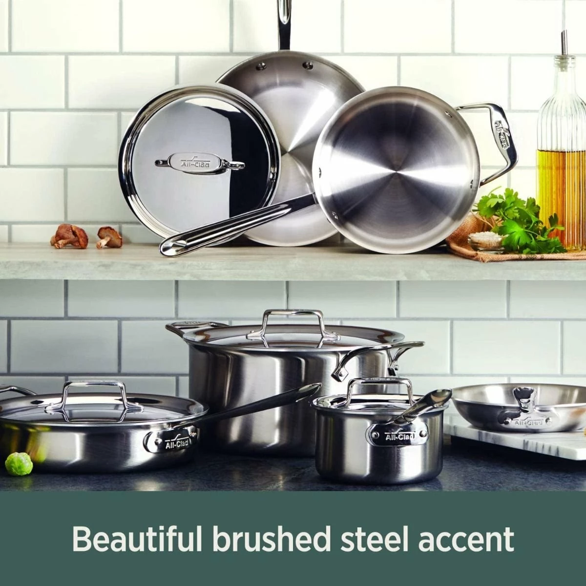 All-Clad D5 Brushed Stainless Steel Stockpot & Lid | 4 Qt. - Image 3