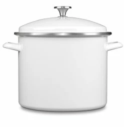 Cuisinart Chef's Classic 12-Quart Enamel On Steel Stockpot With Cover | White