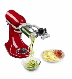 KitchenAid Spiralizer Attachment - Fits All KitchenAid Stand Mixer Models (Includes 2 Spiralizing Blades, 2 Slicing/Coring Blades, & 1 Peeling Blade)
