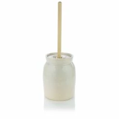 Martinez Pottery Hand Turned Stoneware One Gallon Butter Churn | Natural