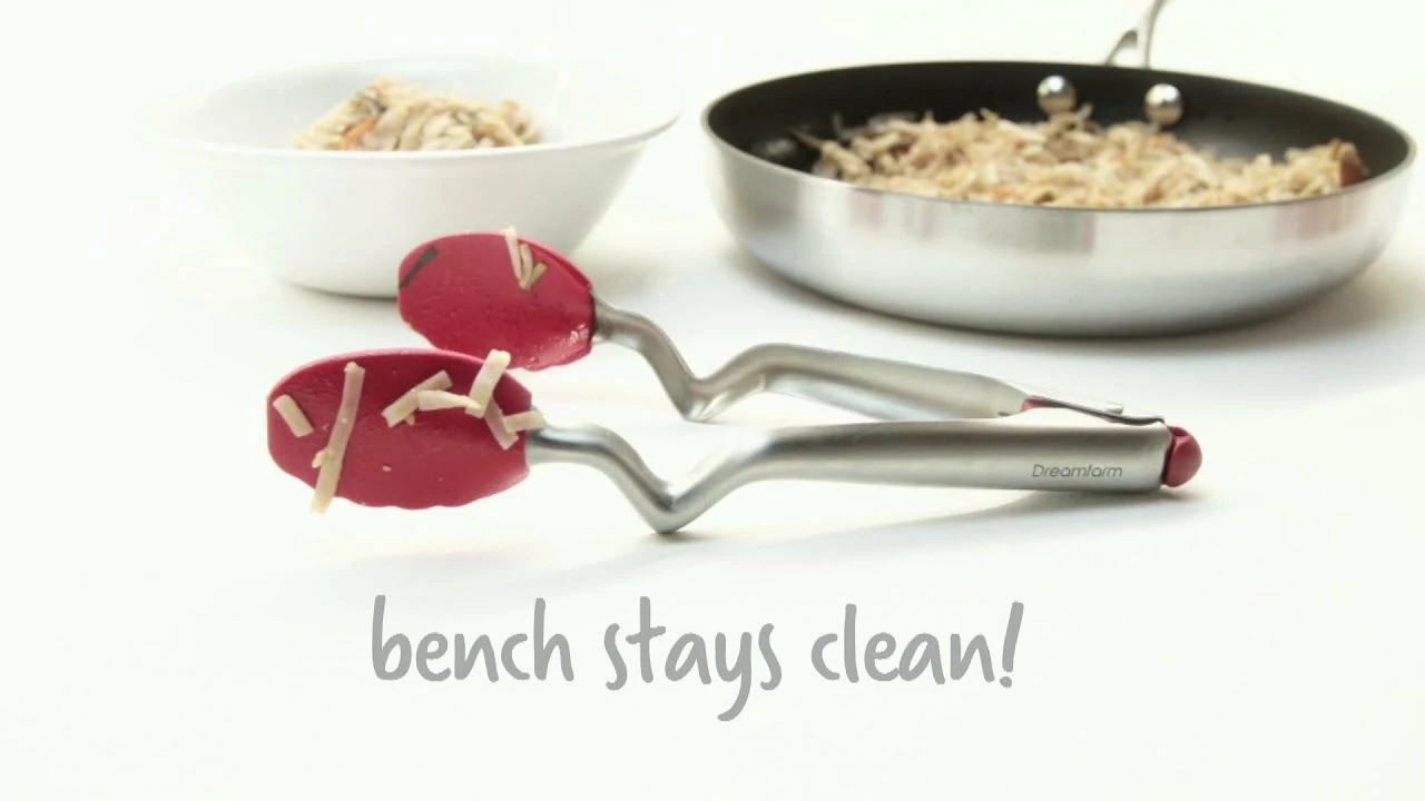 Dreamfarm 12" Clongs Silicone Tongs | Red - Image 9