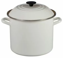 Le Creuset 10 Qt. Stock Pot | White