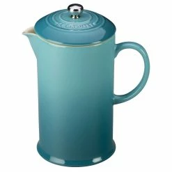 Le Creuset 34oz Stoneware Ceramic French Press | Caribbean Blue