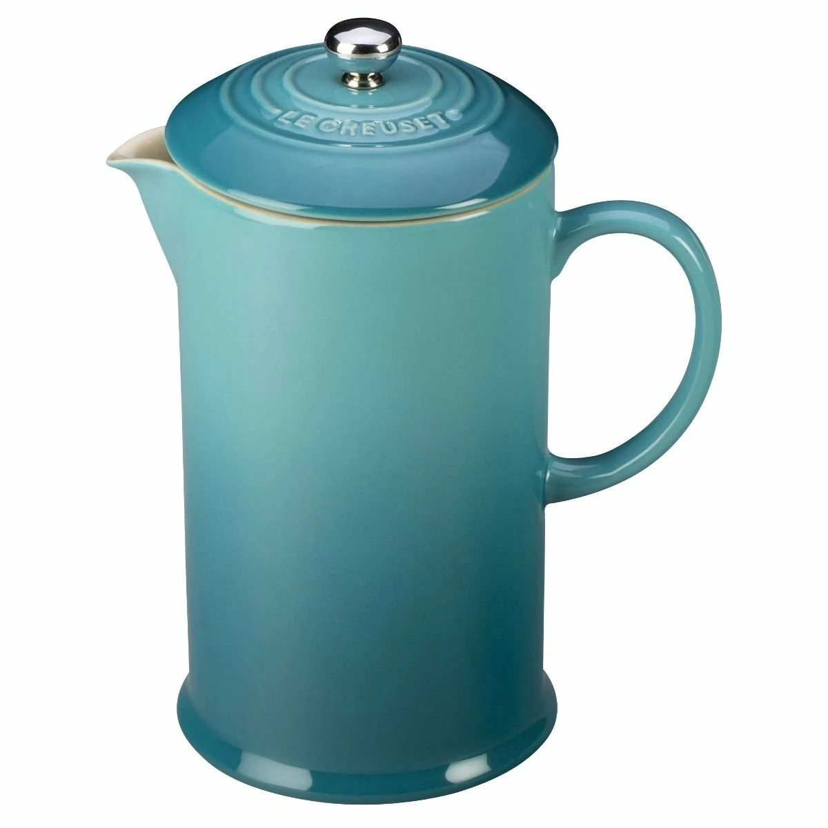 Le Creuset 34oz Stoneware Ceramic French Press | Caribbean Blue