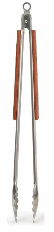 RSVP International RSVP Locking BBQ Grill Tongs - Rosewood & Stainless