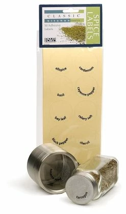 RSVP International RSVP Round Spice Label Set