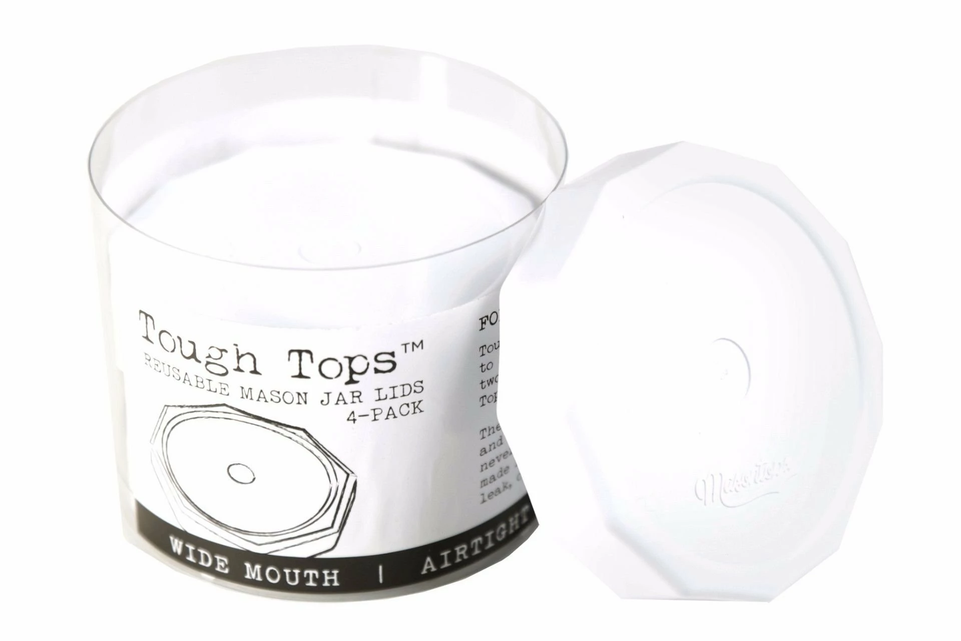 Masontops Tough Tops Wide Mouth Mason Jar Lids - Set Of 4 - Image 2