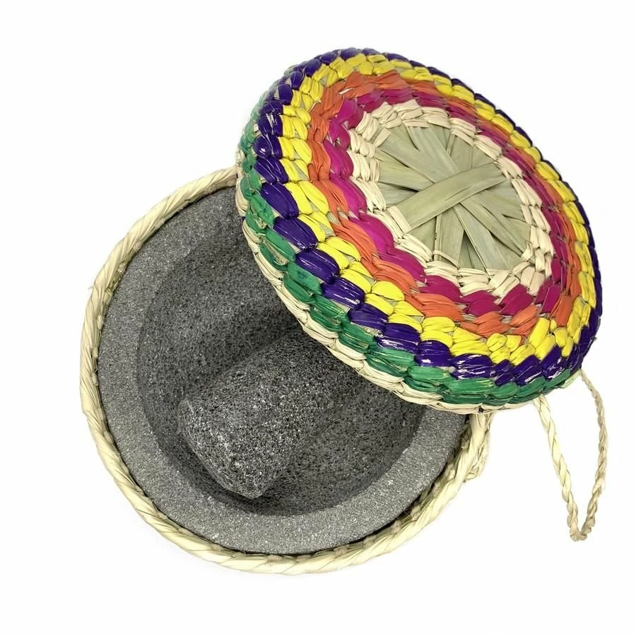 Verve Culture Molcajete In Basket - Image 2