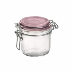 Bormioli Rocco 6.75oz Swing Top Fido Jar | Violet Top